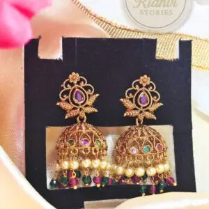 Royal Pearl Drop Jhumkas