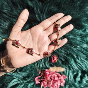 Lotus Chokers-Maroon