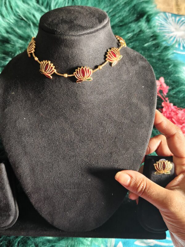 Lotus Chokers-Maroon - Image 2