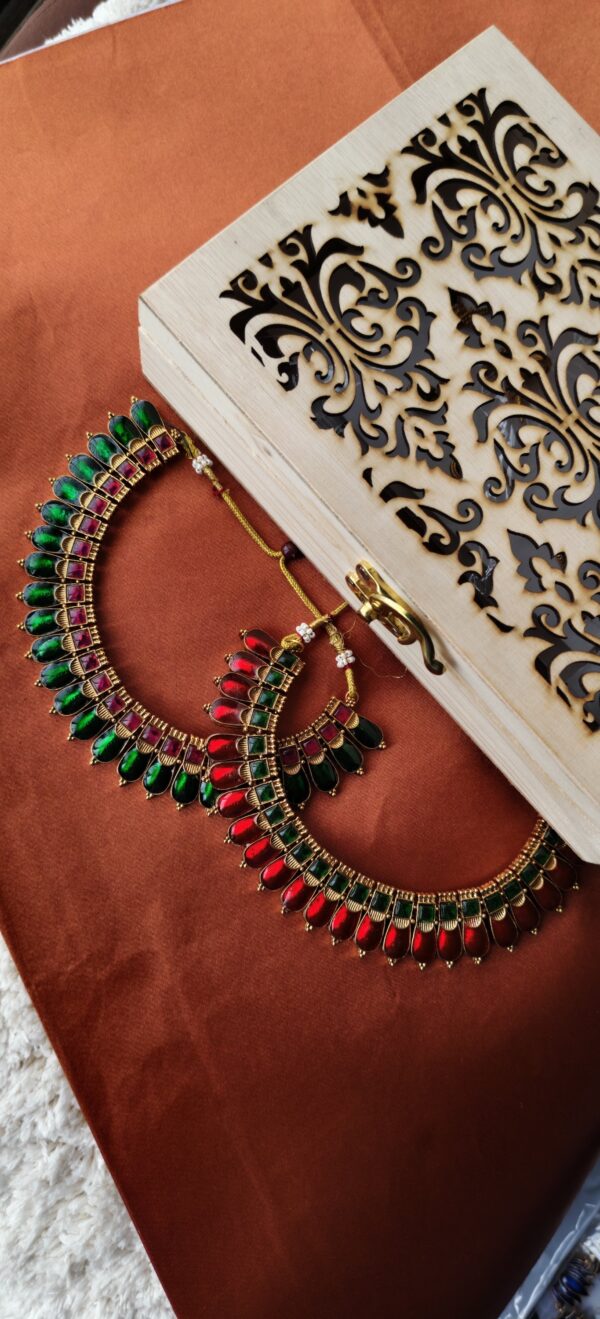 Green trending Palakka necklace - Image 3