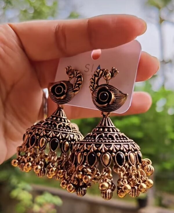 Peacock jhumka - Image 2